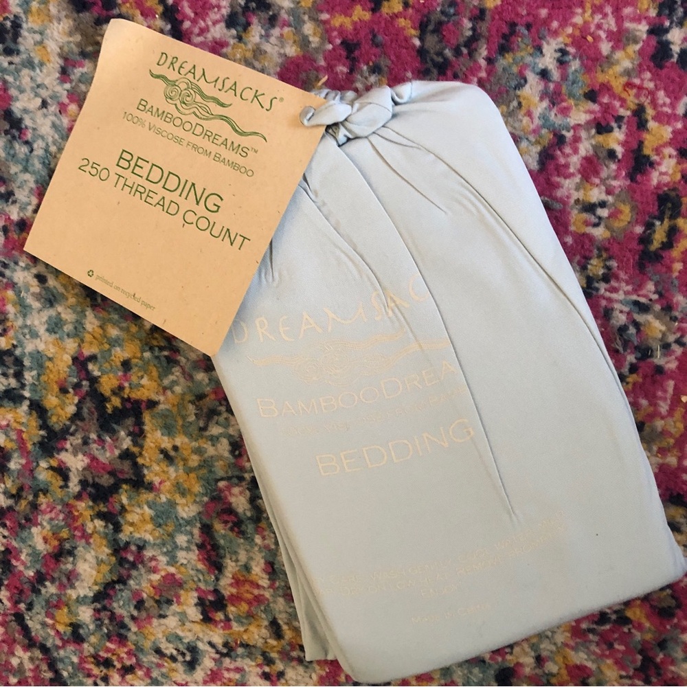 Dreamsacks Bamboo Viscose Euro Shams 26 X 26 Pale Blue Soft Luxurious ￼Set 2